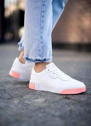 Puma cali basket white pink2 фото