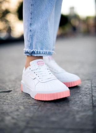 Puma cali basket white pink3 фото