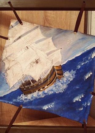 Картина "корабель у морі"