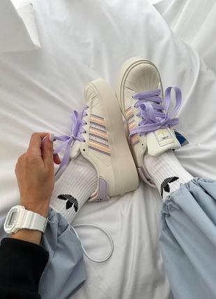 Adidas superstar bonega purple macaroon3 фото