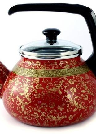 Чайник interos арабская ночь эмалированный для всех видов кухонных плит 2,2 л (72670)