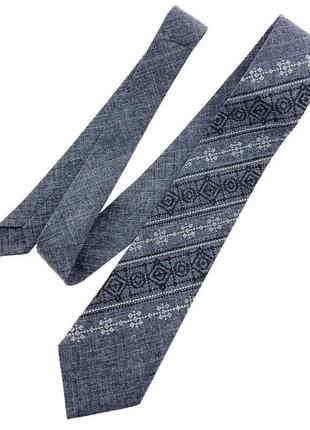 Класична краватка з вишивкою №9486 фото