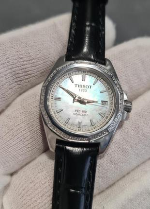 Жіночий годинник tissot prc 100 t-sport diamond ladies 28mm 48 діамантів swiss made6 фото