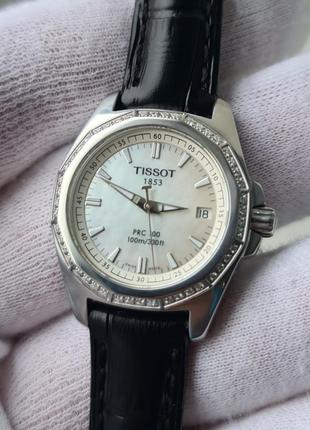 Жіночий годинник tissot prc 100 t-sport diamond ladies 28mm 48 діамантів swiss made