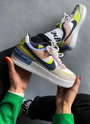 Nike air force 1 shadow barely volt10 фото