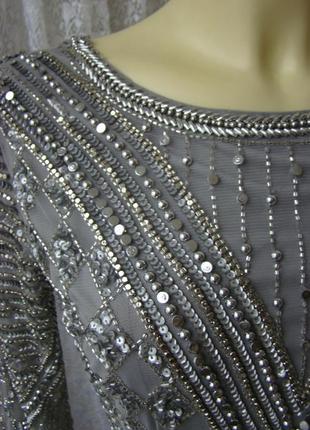 Платье вечернее вышивка бисер lace&beads р.46 76522 фото