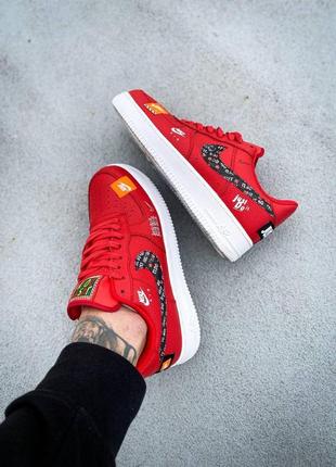 Nike air force 1 low just do it red8 фото