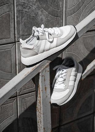 Adidas marathon tech grey white 25 фото