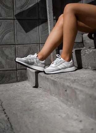 Adidas marathon tech grey white 210 фото