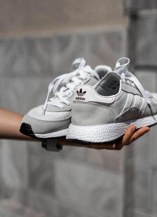 Adidas marathon tech grey white 24 фото