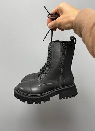 Balenciaga boots tractor black (матові)