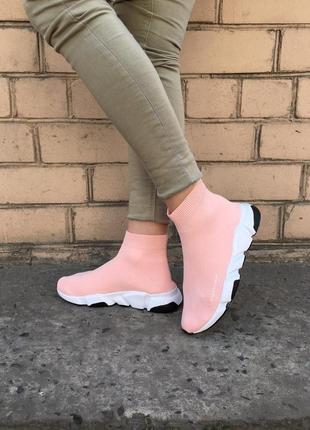 Balenciaga speed trainer pink white1 фото