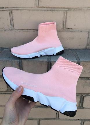 Balenciaga speed trainer pink white3 фото