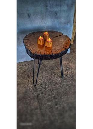 Журнальний стіл зі слебу дерева. стіл із зрізу. кавовий стіл loft6 фото