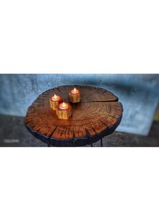 Журнальний стіл зі слебу дерева. стіл із зрізу. кавовий стіл loft5 фото