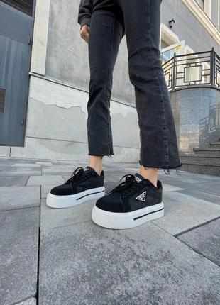 Prada re-nylon low black white8 фото