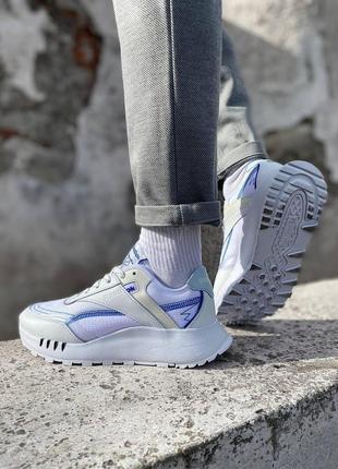 Reebok cl legacy white blue3 фото