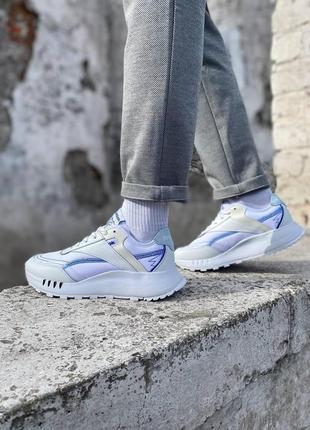 Reebok cl legacy white blue4 фото