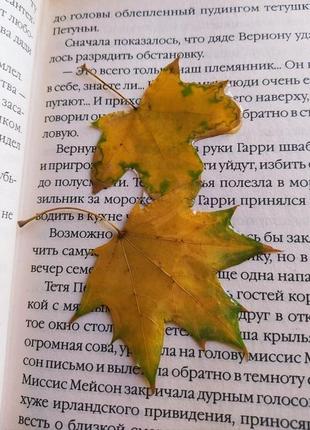 Осіння брошка клиновий листочок з епоксидної смоли