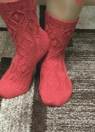 В'язані жіночі шкарпетки ручної роботи 38 розміру4 фото