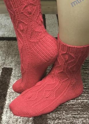 В'язані жіночі шкарпетки ручної роботи 38 розміру2 фото