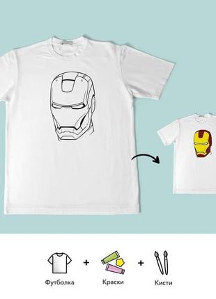 Набор футболка-раскраска "железный человек - маска"2 фото