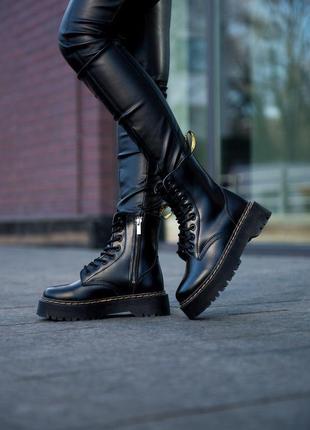 Ботинки женские доктор мартенс dr. martens jadon(мех)3 фото