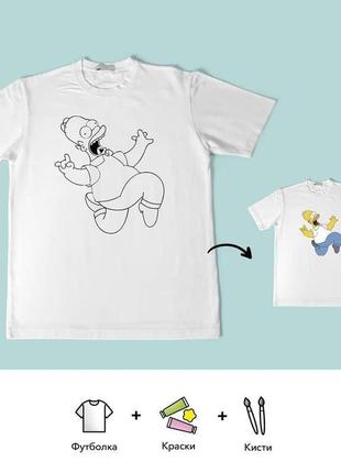 Набір футболка-розмальовка "гомер сімпсон"2 фото