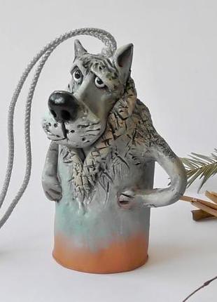 Колокольчик " волк" сувенир в виде волка2 фото
