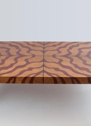 Дизайнерский обеденный стол из дерева для кухни и столовой.6 фото