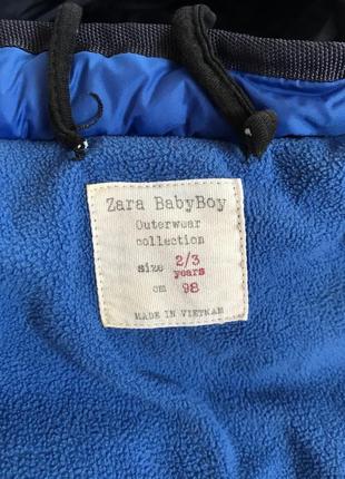 Куртка детская еврозима zara baby boy, р.98, 2-3 года3 фото