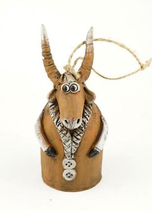 Дзвіночок коза подарунок для дому кізка сувенір goat gift1 фото