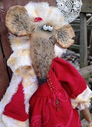 Кукла коллекционная интерьерная кукла крыса мышь3 фото