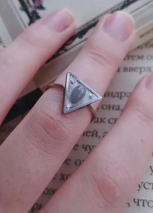 Украшения кольцо с натуральным камнем лабрадора5 фото