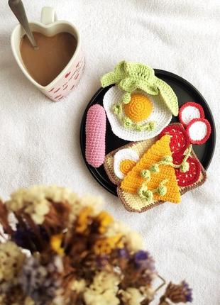 Завтрак вязаная еда, игрушки которые хочется съесть1 фото