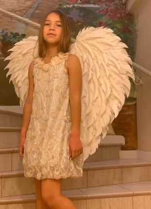 Крила ангела шикарні великі білі для фотосесій5 фото