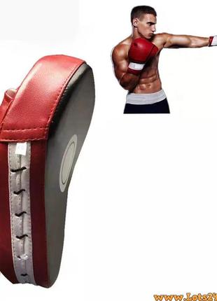 Лапа боксерская изогнутая mma красная лапы для единоборств лапа для бокса макивара лапа для каратэ тхэквондо