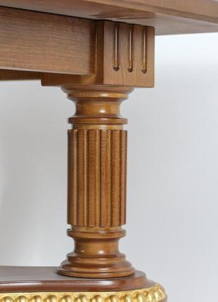 Маленький дерев'яний столик - табуретка під старовину7 фото