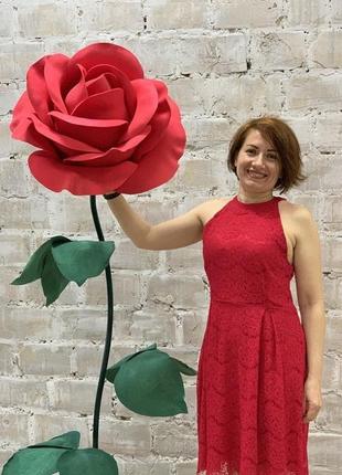Гігантська червона троянда з фоамірану3 фото