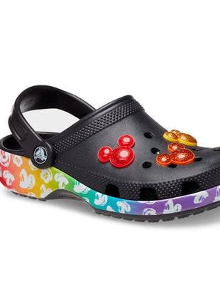 Crocs classic disney rainbow clog оригинал сша j6 38-39 (24 см) яскраве сабо закрите взуття яскраві крокс original крокси6 фото