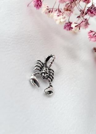 Серебряная подвеска кулон скорпиончик серебро 925 пробы черненное 3173ч 1.40г