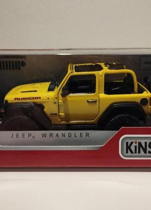 Колекційна іграшкова машинка kinsmart інерційна jeep wrangler cabrio (kt5412wa)
