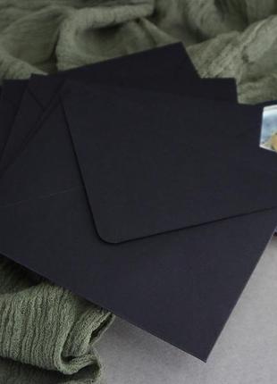 Чорний щільний конверт c62 фото