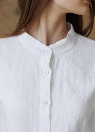 Льняная блуза vil'ni куинстаун белый 424 фото