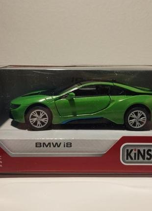 Колекційна іграшкова машинка kinsmart 1:36 bmw i8 kt5379wa інерційна/колір зелений