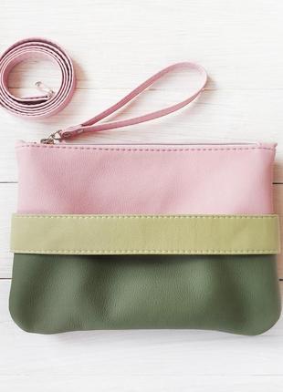 Оригинальный клатч - сумочка через плечо "carryme". розовый вечерний клатч.5 фото