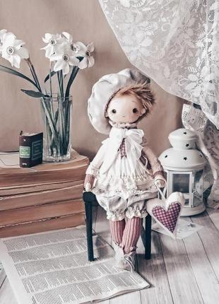Текстильная коллекционная кукла