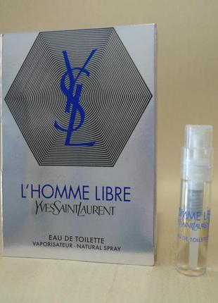 Yves saint laurent - l'homme libre (2011) - туалетная вода 1,5 мл (пробник)