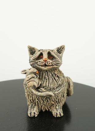 Кот с мышкой фигурка сувенир cat with mouse figurine3 фото