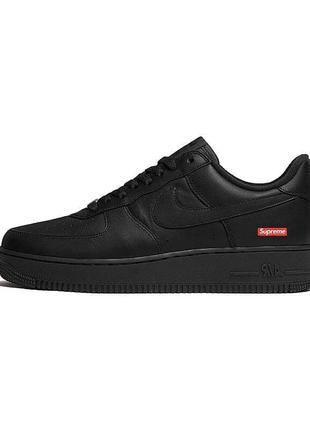 Nike air force 1 low black supreme1 фото